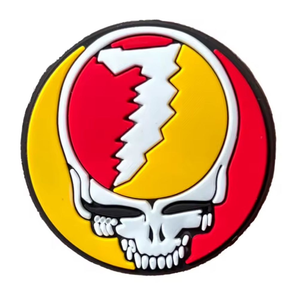 Colorful Grateful Dead Set of 10 Random Croc  Charms FREE Bear Patch w/purchase - Picture 4 of 15